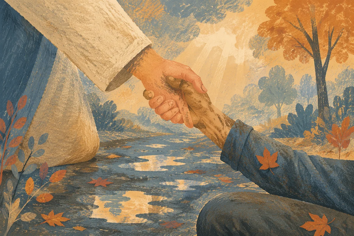 Merciful Hands Lifting the Fallen