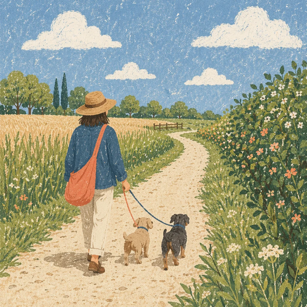 Obedient Footsteps Along a Meadow Path