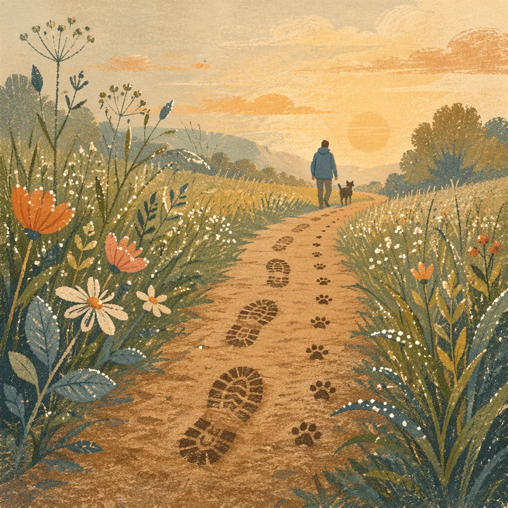 Obedient Footsteps Through Sunrise Meadow