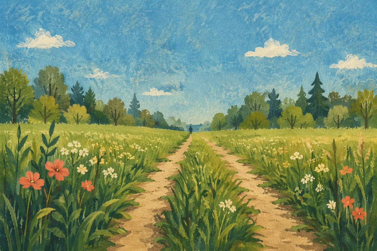 Obedient Footsteps Through a Peaceful Meadow