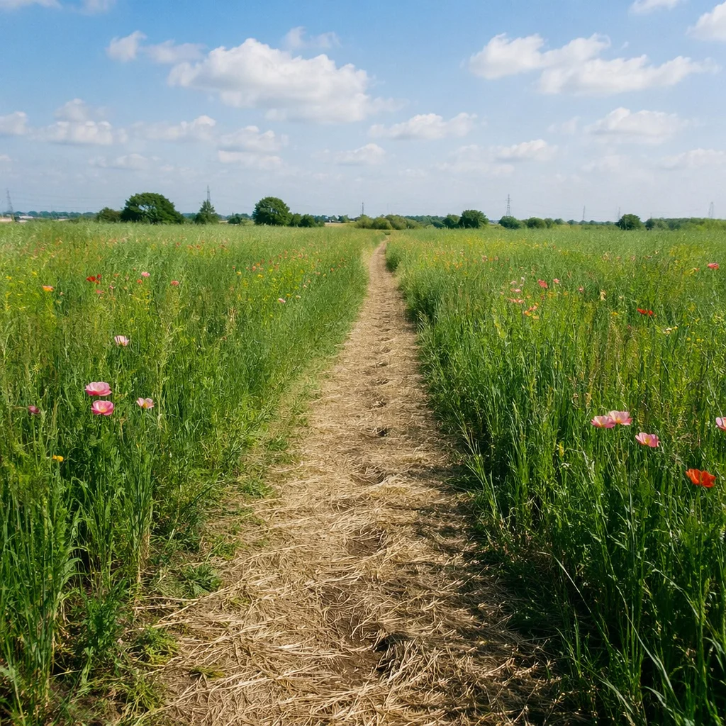 Obedient Footsteps Along a Meadow Path