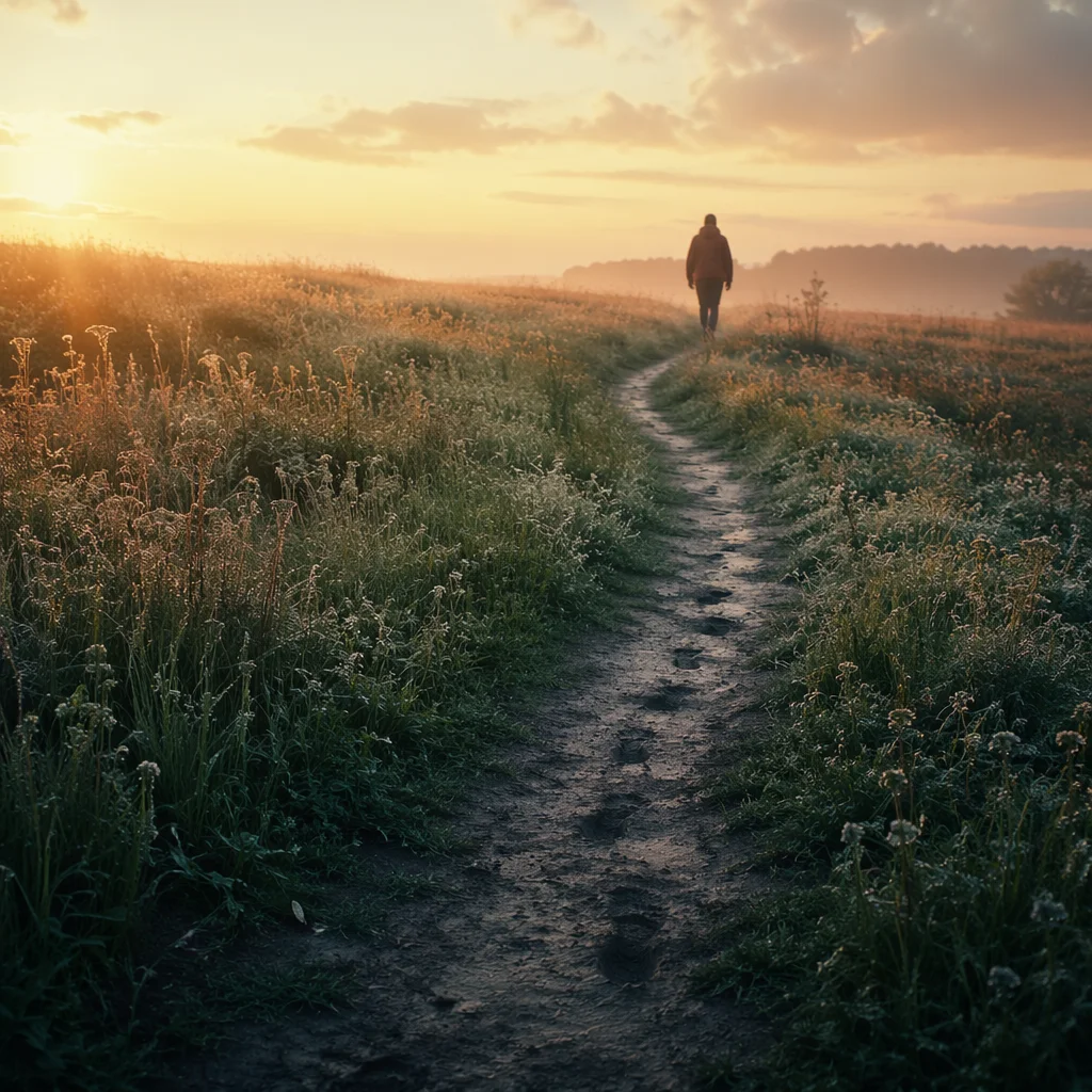 Obedient Footsteps Through Sunrise Meadow