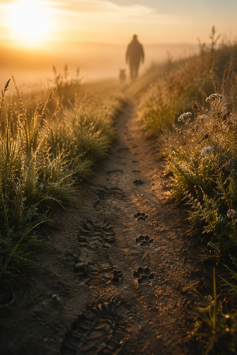 Obedient Footsteps Through Sunrise Meadow