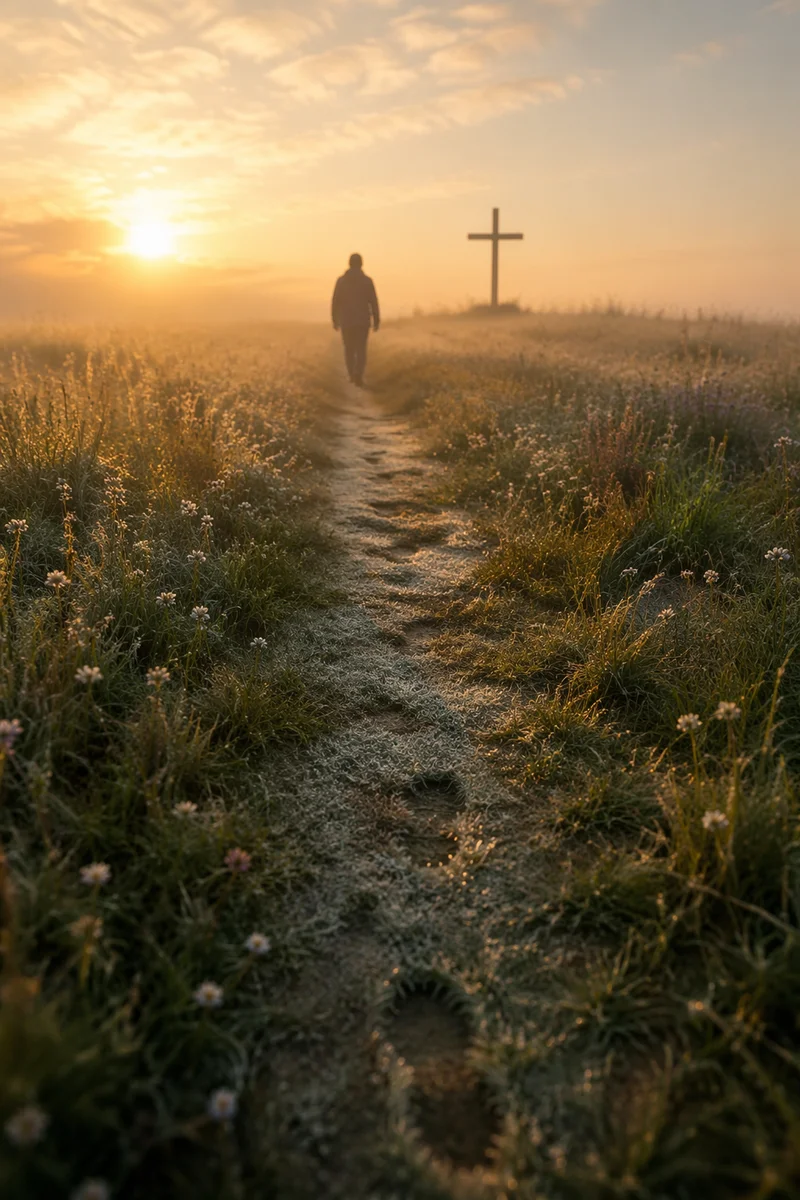 Dawn Footpath of Obedience Toward the Cross