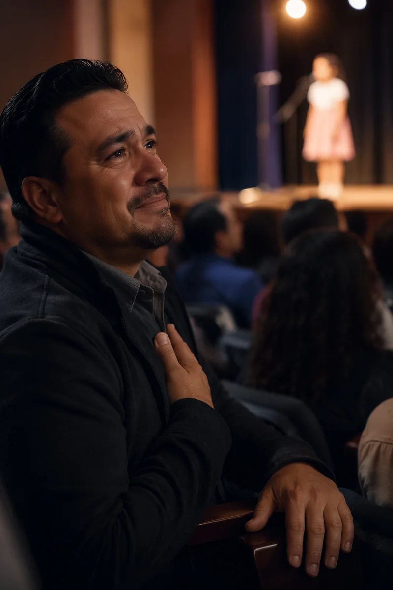 Proud Father Watching Child on Stage