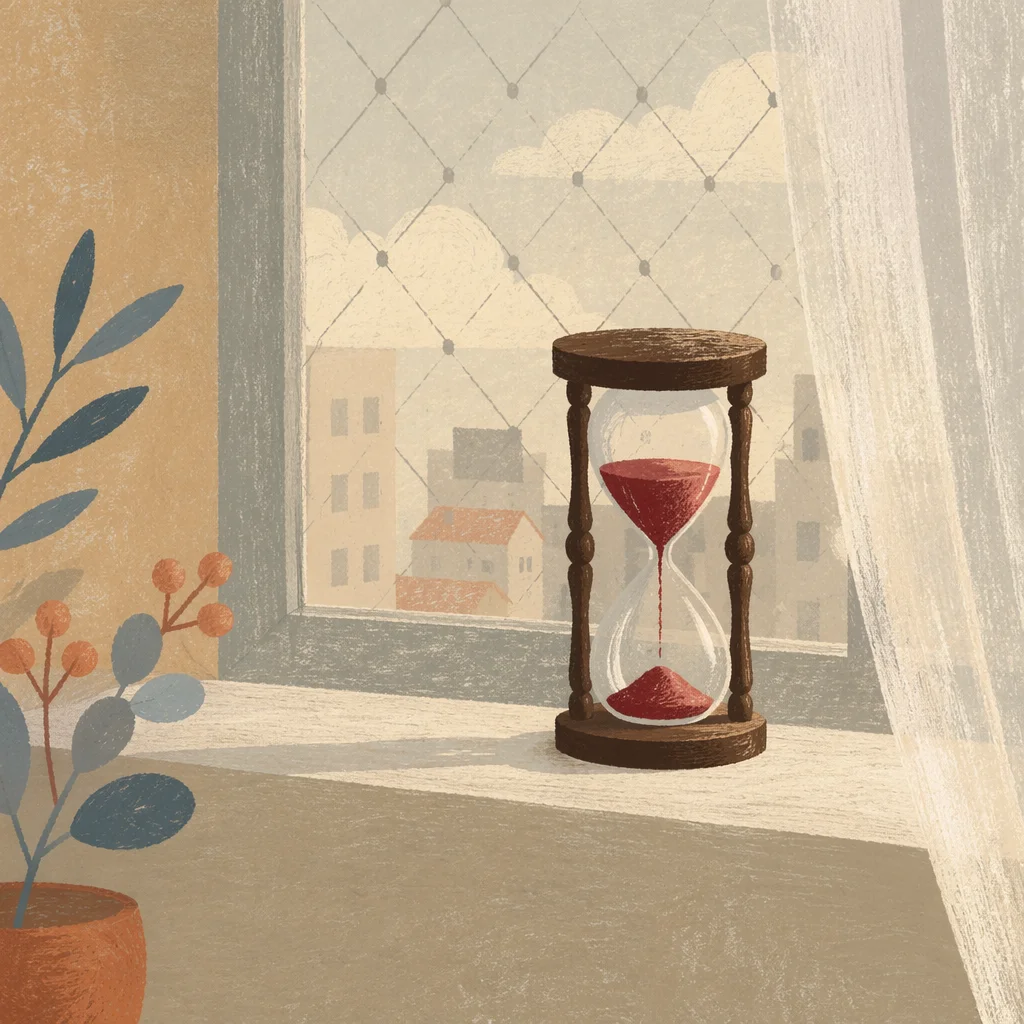 Patient Hourglass in Soft Morning Light