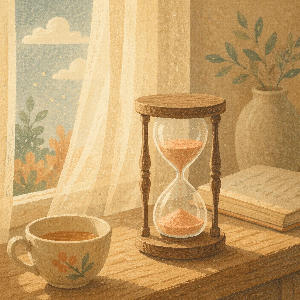 Patient Hourglass in Soft Morning Light