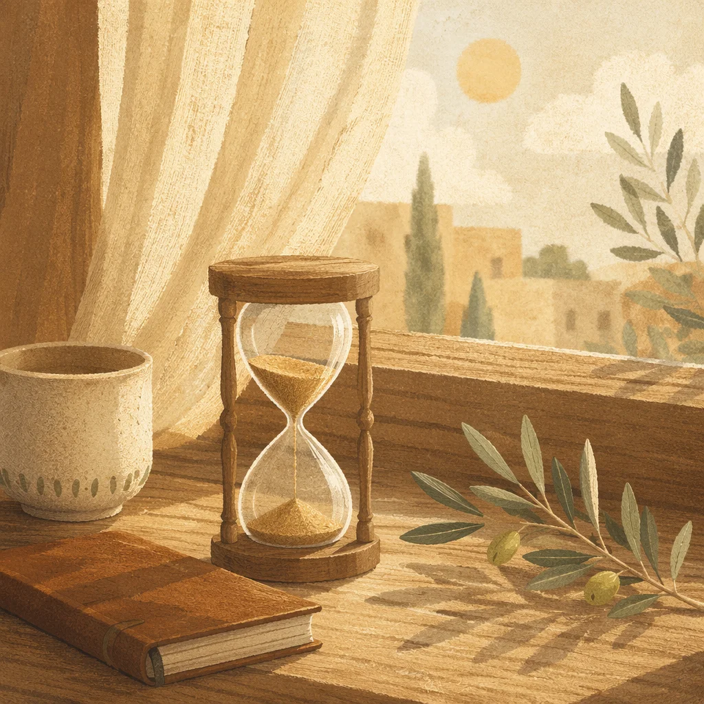 Patience Hourglass in Soft Morning Light