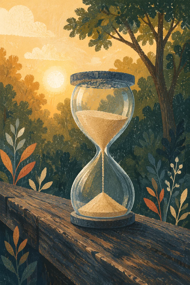 Patient Hourglass in Soft Morning Light