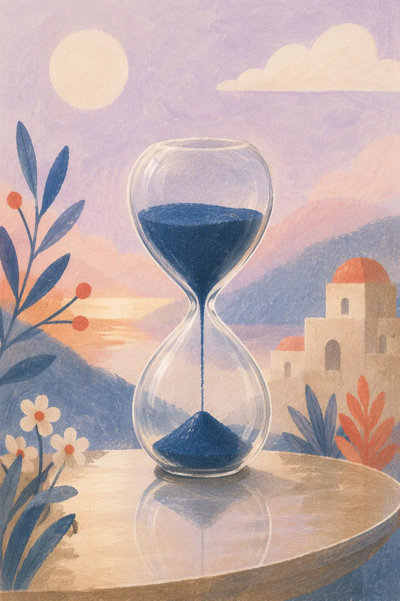 Patience Hourglass in Soft Morning Light