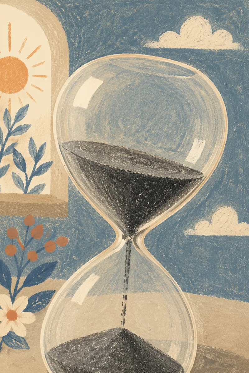 Patience Hourglass in Soft Morning Light