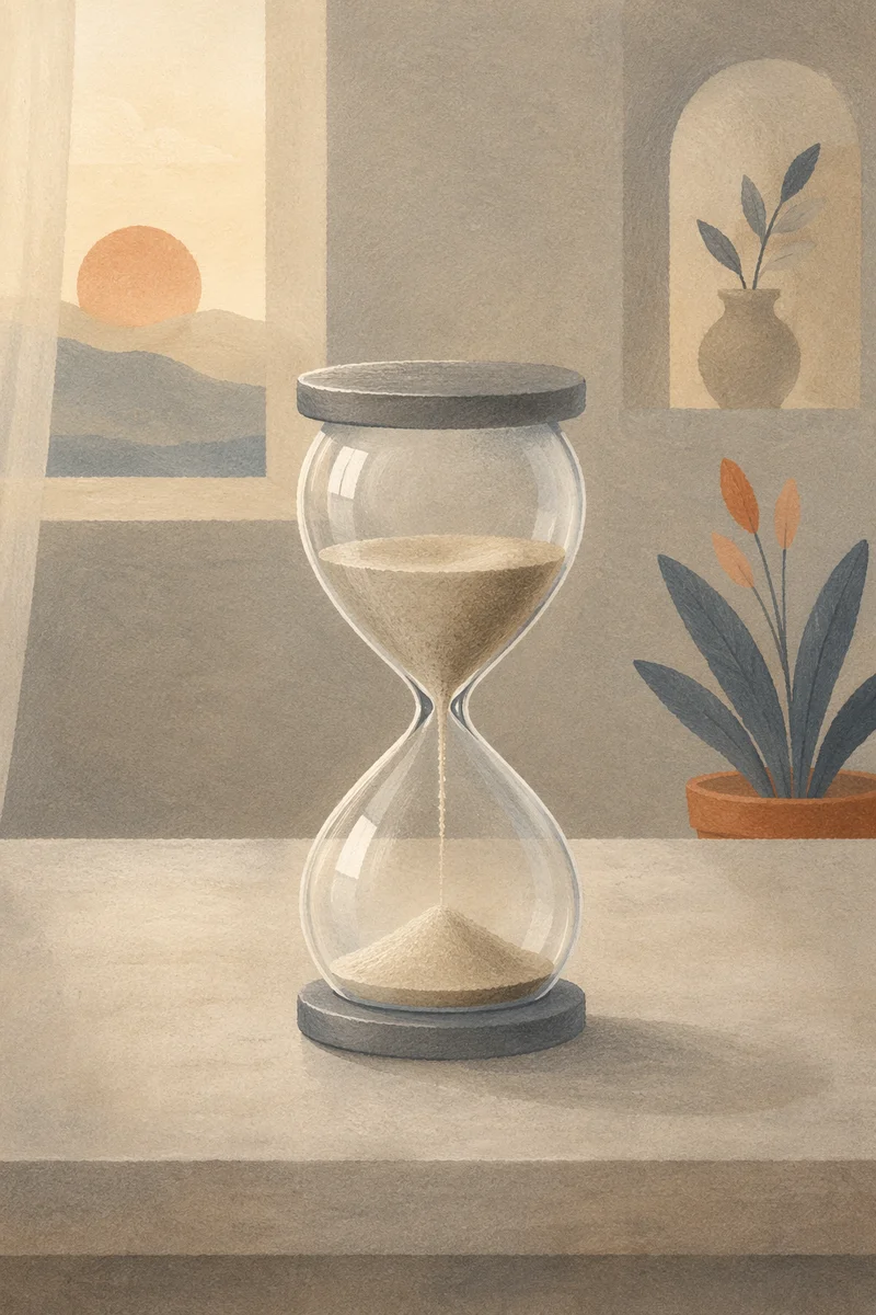 Hourglass in Soft Morning Light