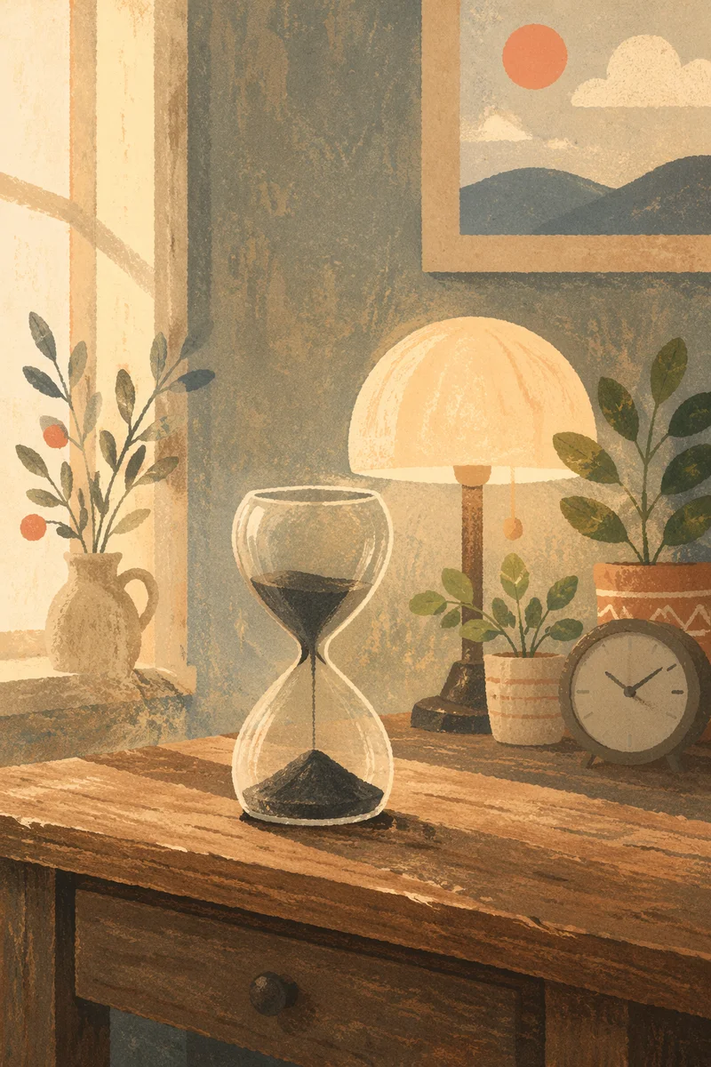Patience Hourglass in Soft Morning Light