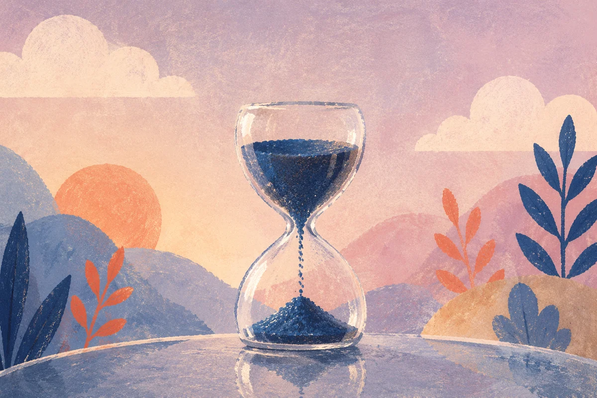 Patience Hourglass in Soft Morning Light