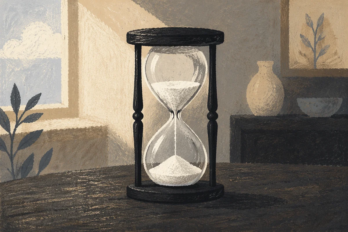 Patience Hourglass in Soft Morning Light