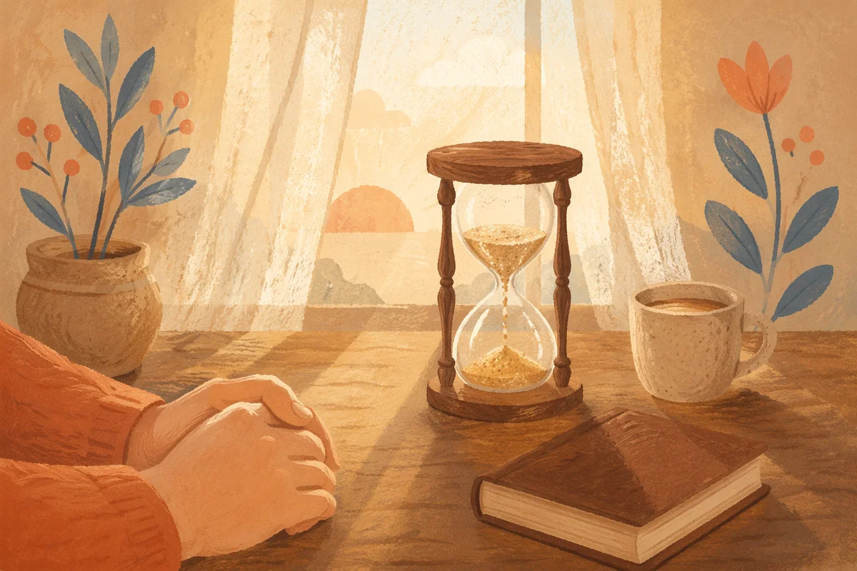 Patience Hourglass in Soft Morning Prayer