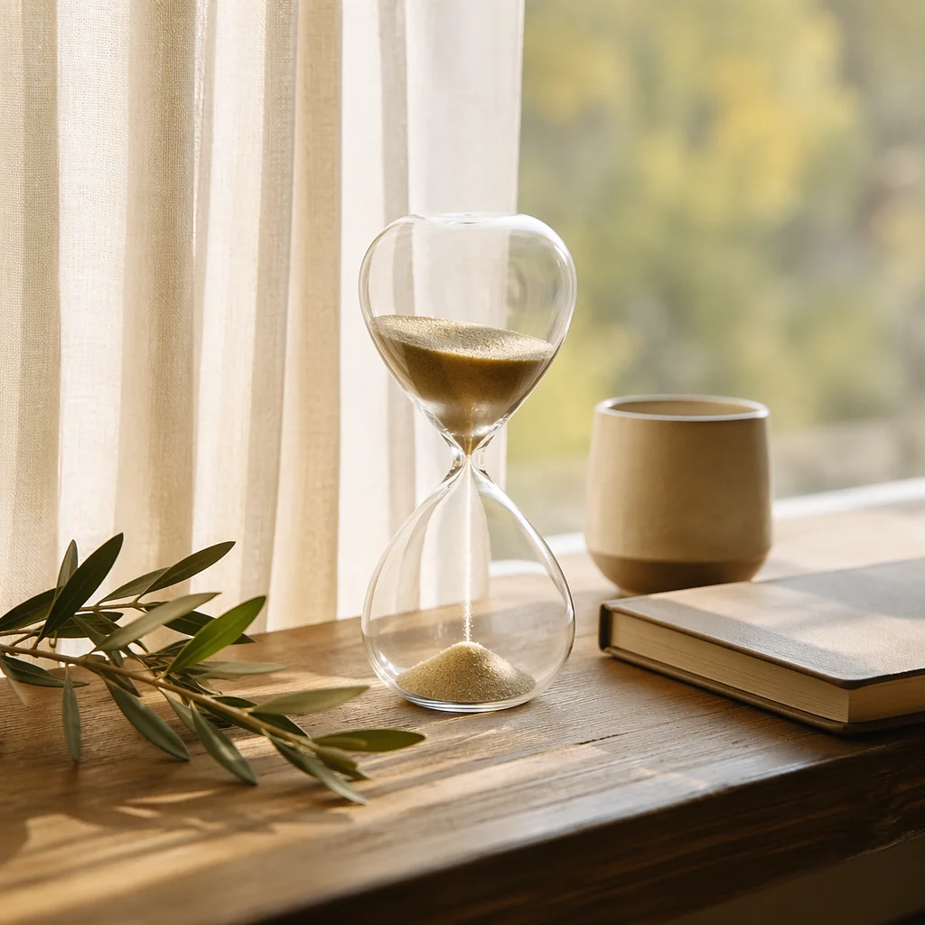 Patient Hourglass in Soft Morning Light