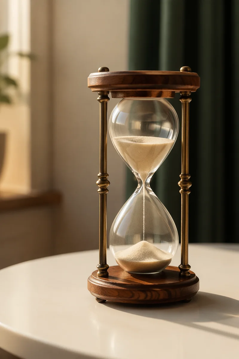 Patience Hourglass in Soft Morning Light