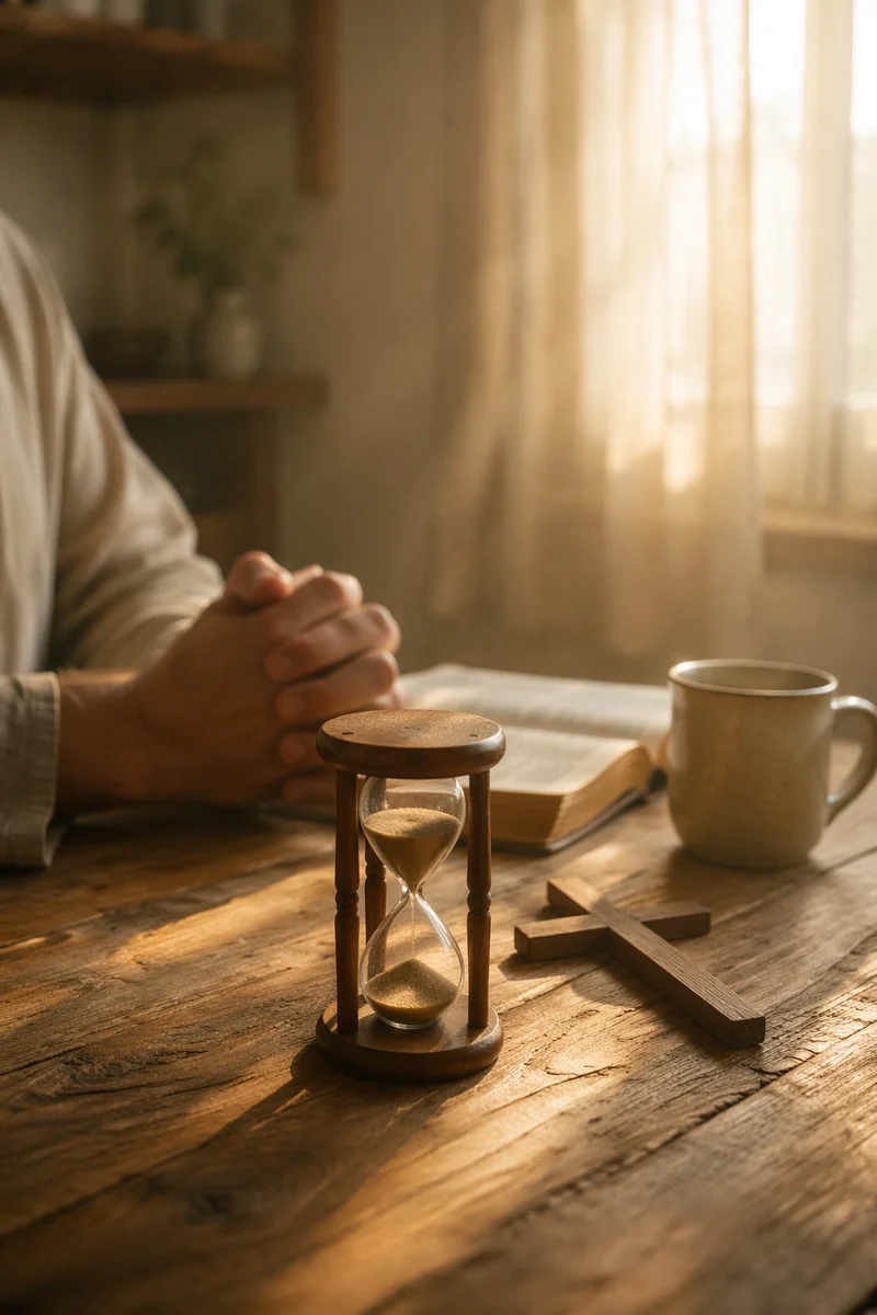 Patience Hourglass in Morning Prayer