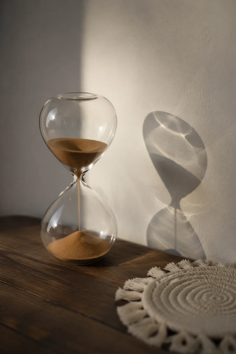 Patient Hourglass in Soft Morning Light