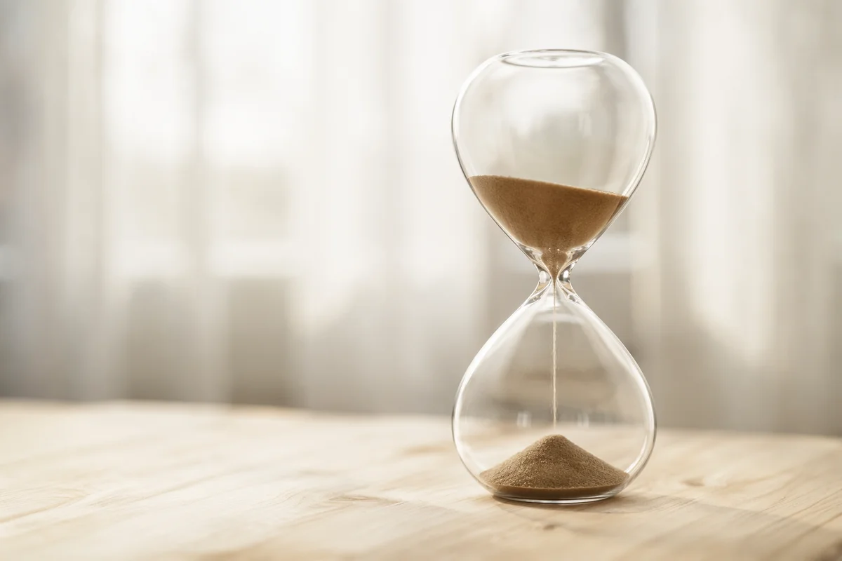 Hourglass in Soft Morning Light