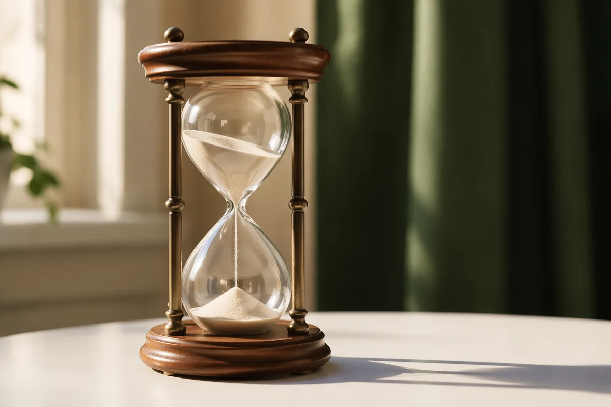 Vintage Hourglass in Soft Morning Light