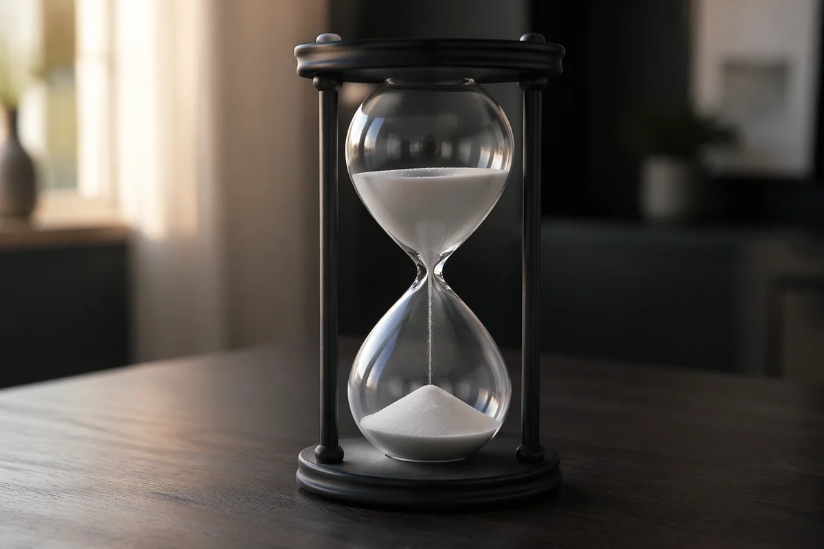 Patience Hourglass in Soft Morning Light