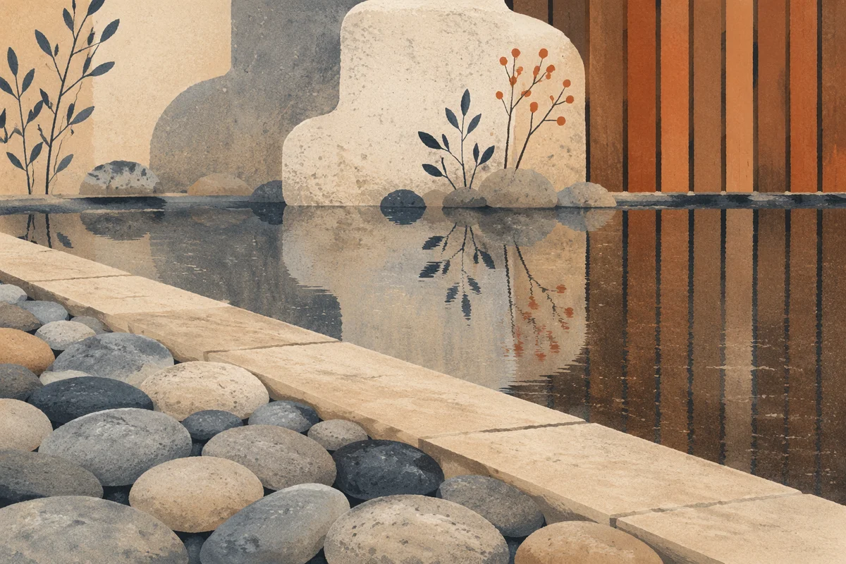 Peaceful Still Water Garden Stones
