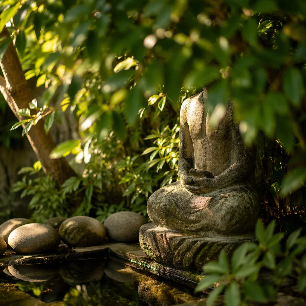 Peaceful Still Water Zen Garden Corner
