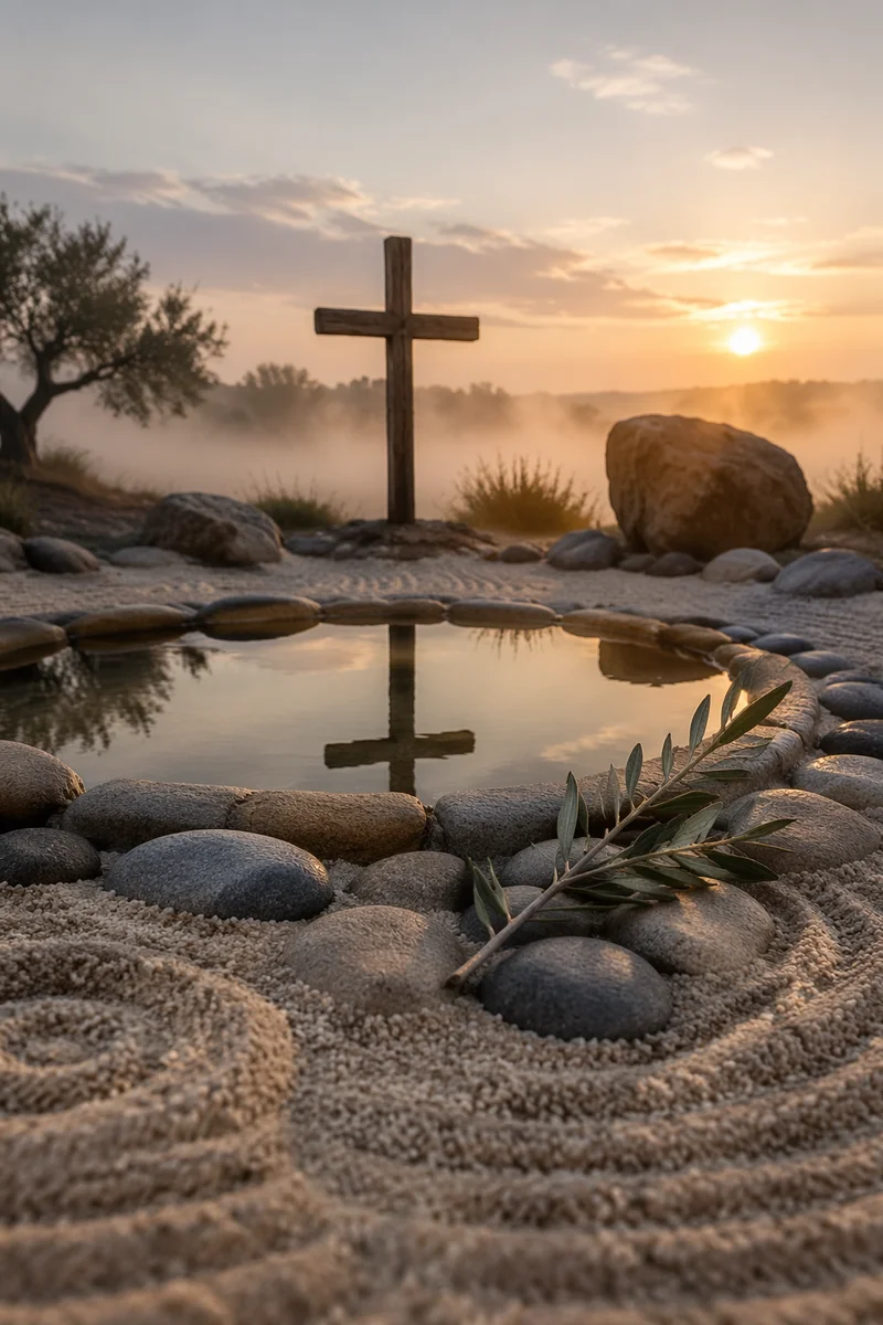Still Water Prayer Garden at Dawn