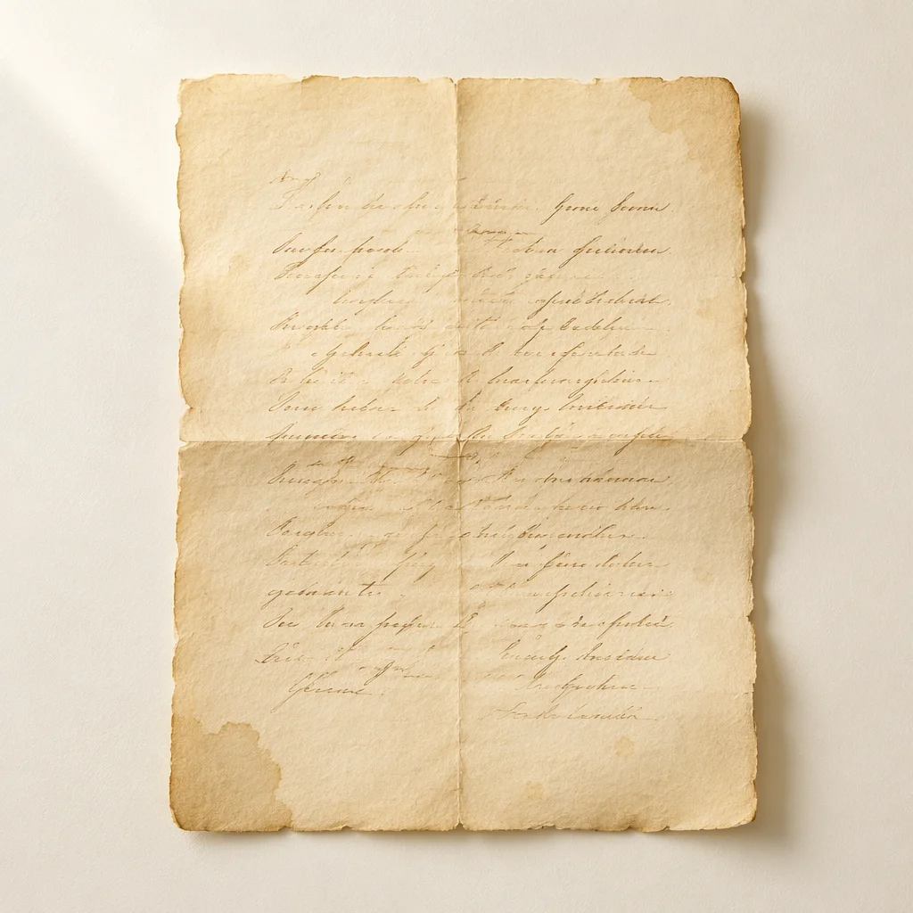 Peaceful Handwritten Letter on Ivory Paper