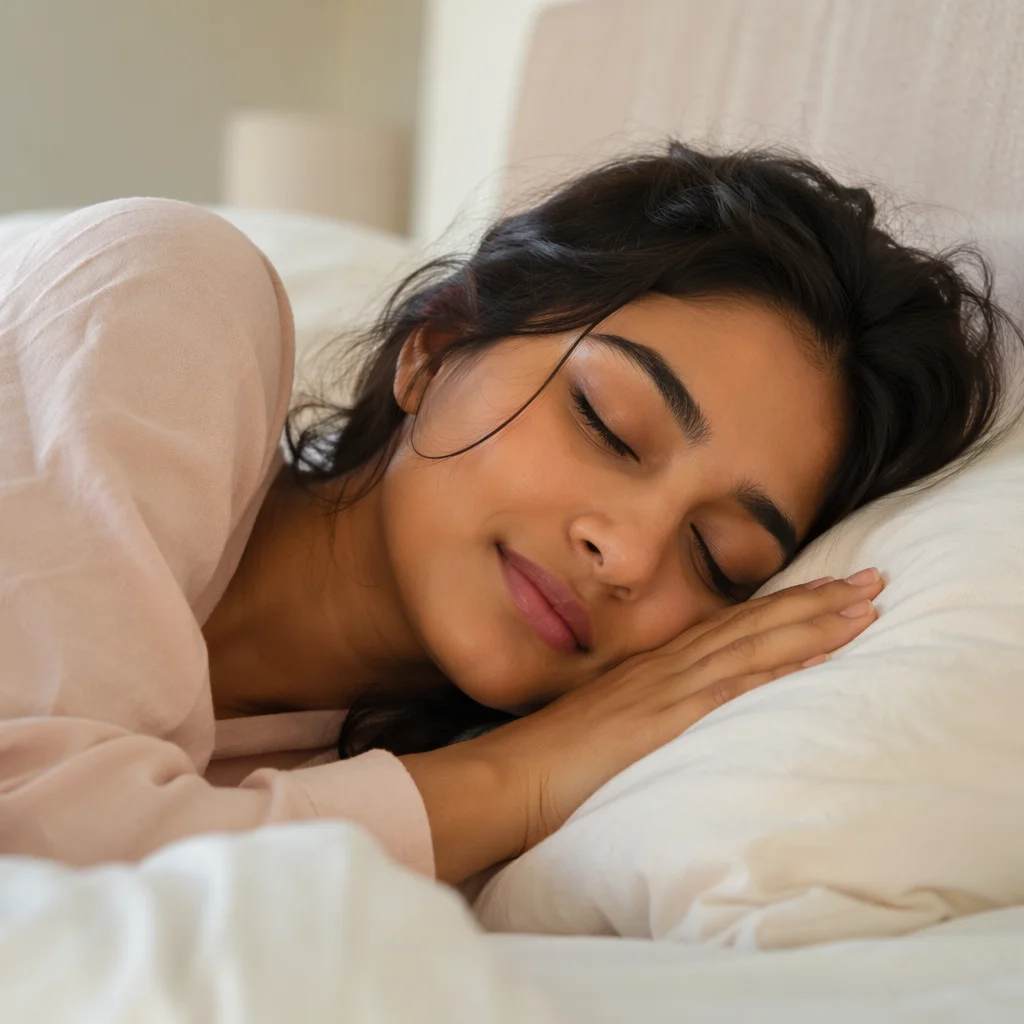 Peaceful Sleeping Woman in Soft Morning Light