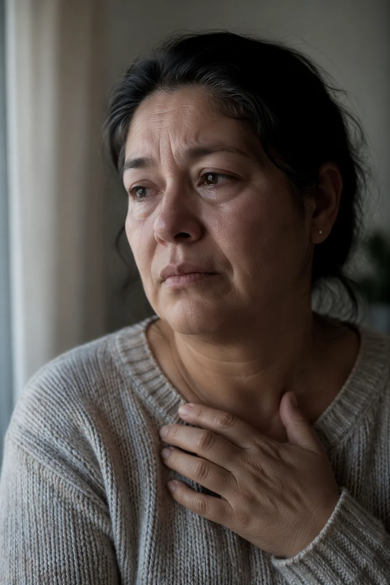 Tearful Woman by Soft Window Light