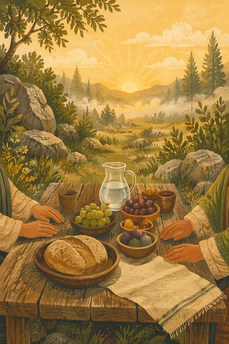 Provision Table in a Dawn Wilderness