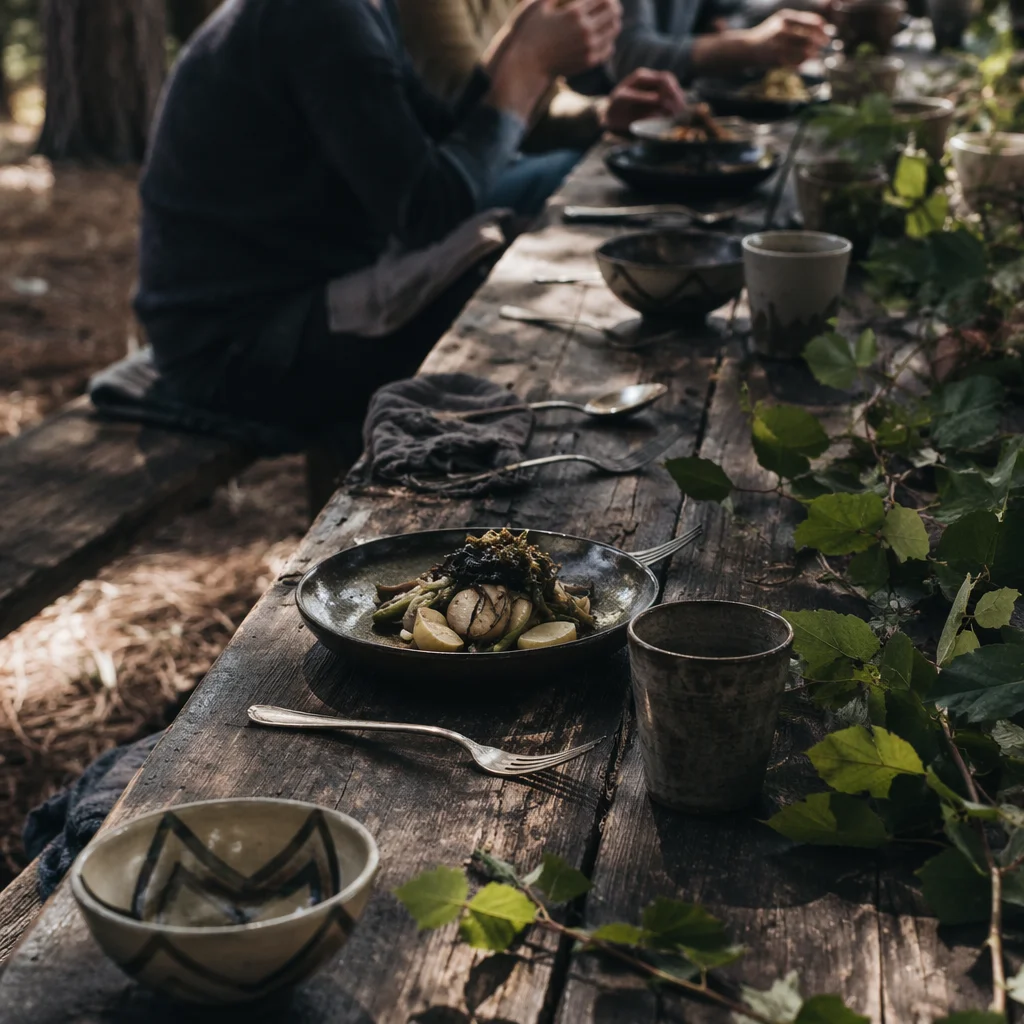 Provision Table in a Wilderness Clearing