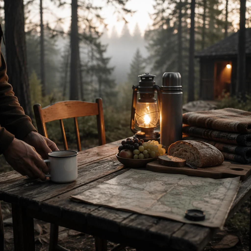 Provision Table in Misty Wilderness Dawn