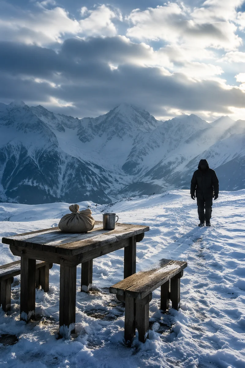 Provision Table in Snowy Wilderness