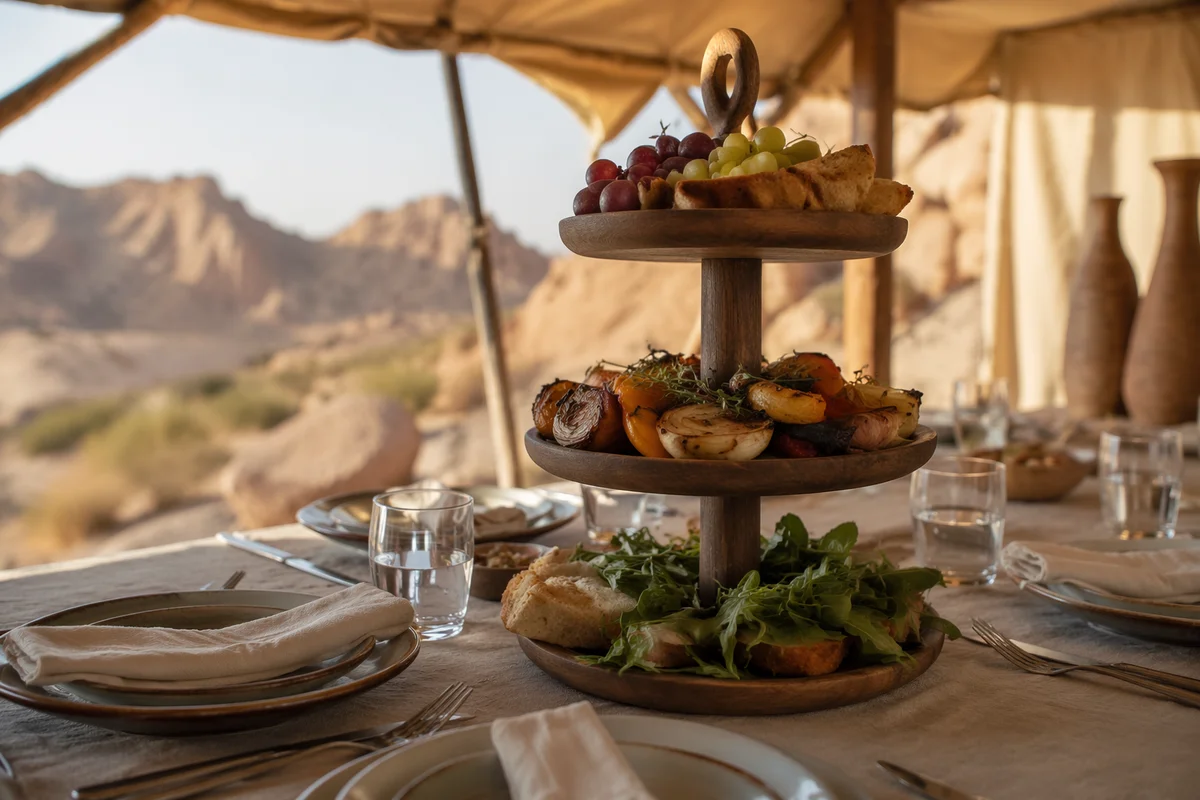 Provision Table in Sunlit Wilderness Shelter