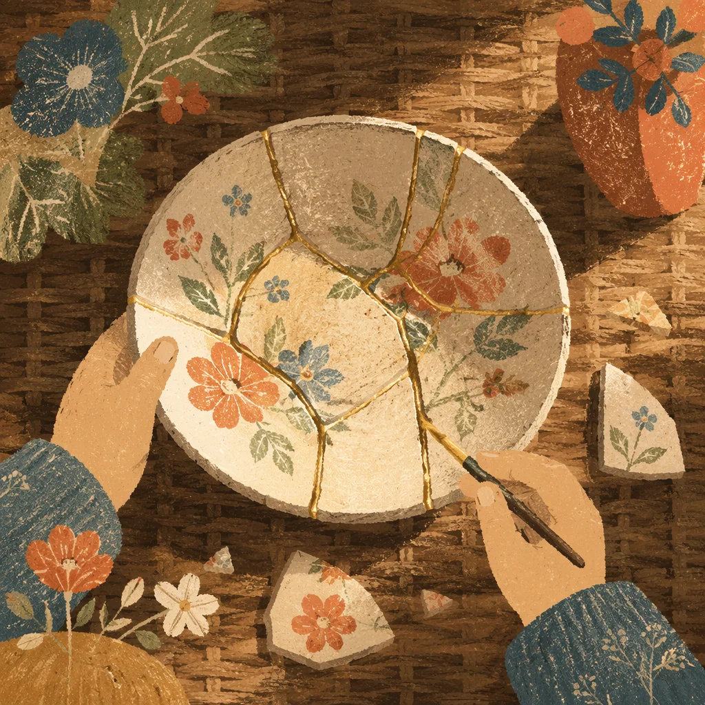 Kintsugi Bowl of Healing and Resilience