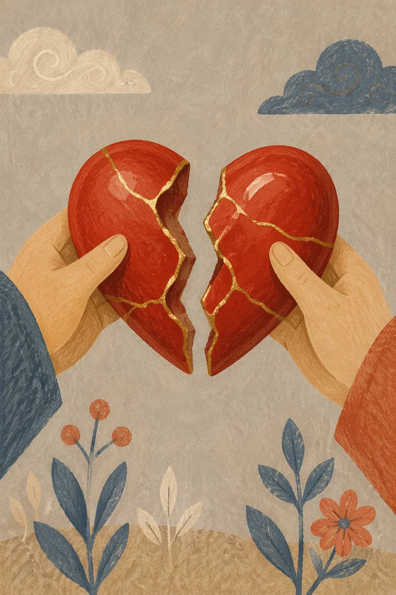 Kintsugi Heart Pottery Healing Hands