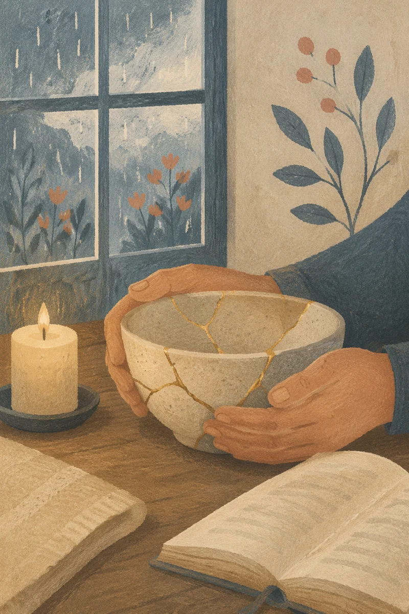 Gold Mended Pottery with Gentle Hands