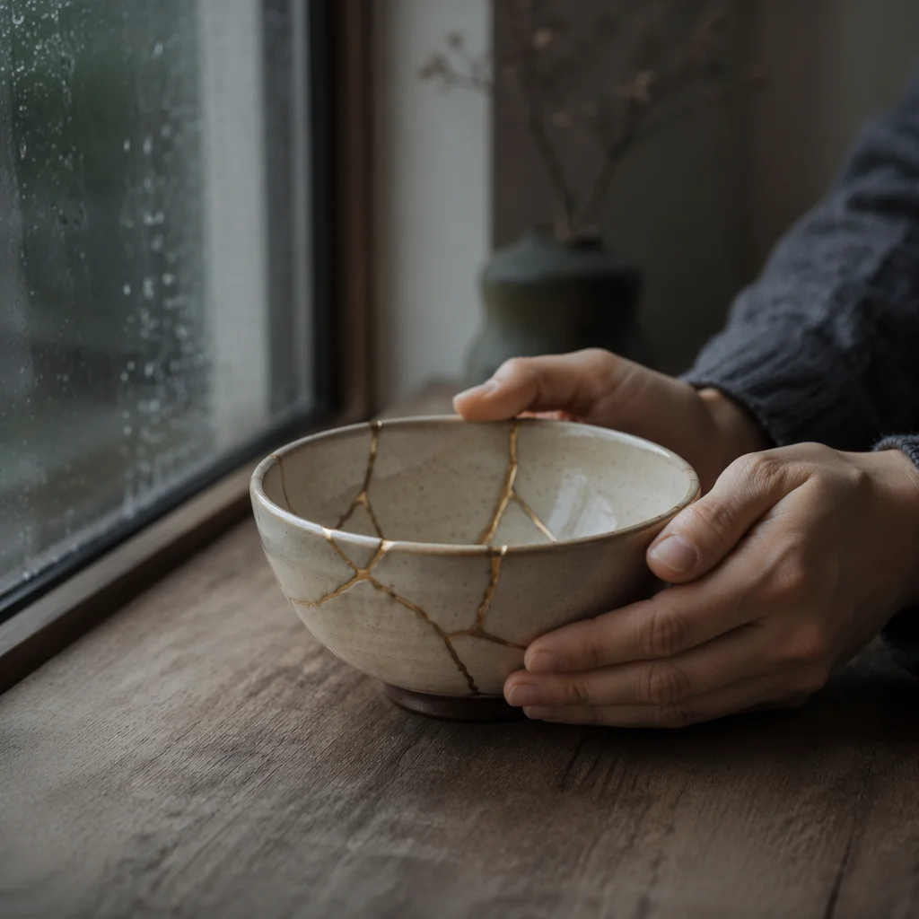 Gold Repaired Bowl Symbolizing Quiet Healing