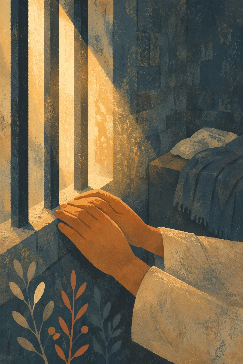 Hopeful Light Through Prison Bars