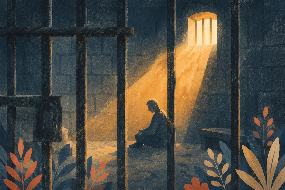 Salvation Light Through Prison Bars