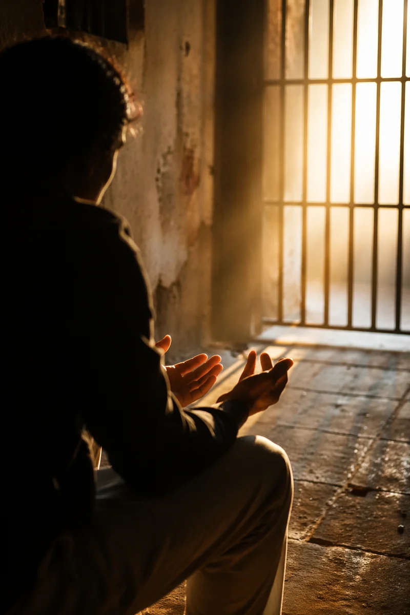 Salvation Light Through Prison Bars