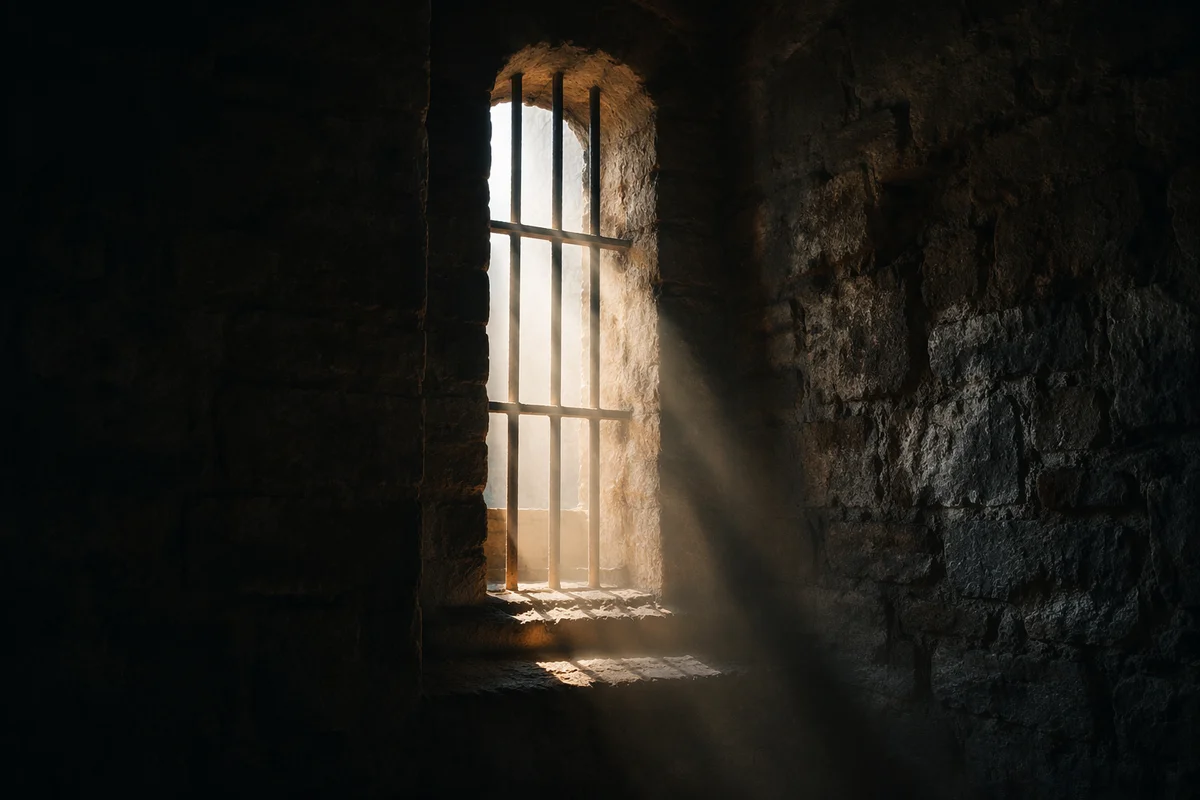 Salvation Light Through Prison Bars