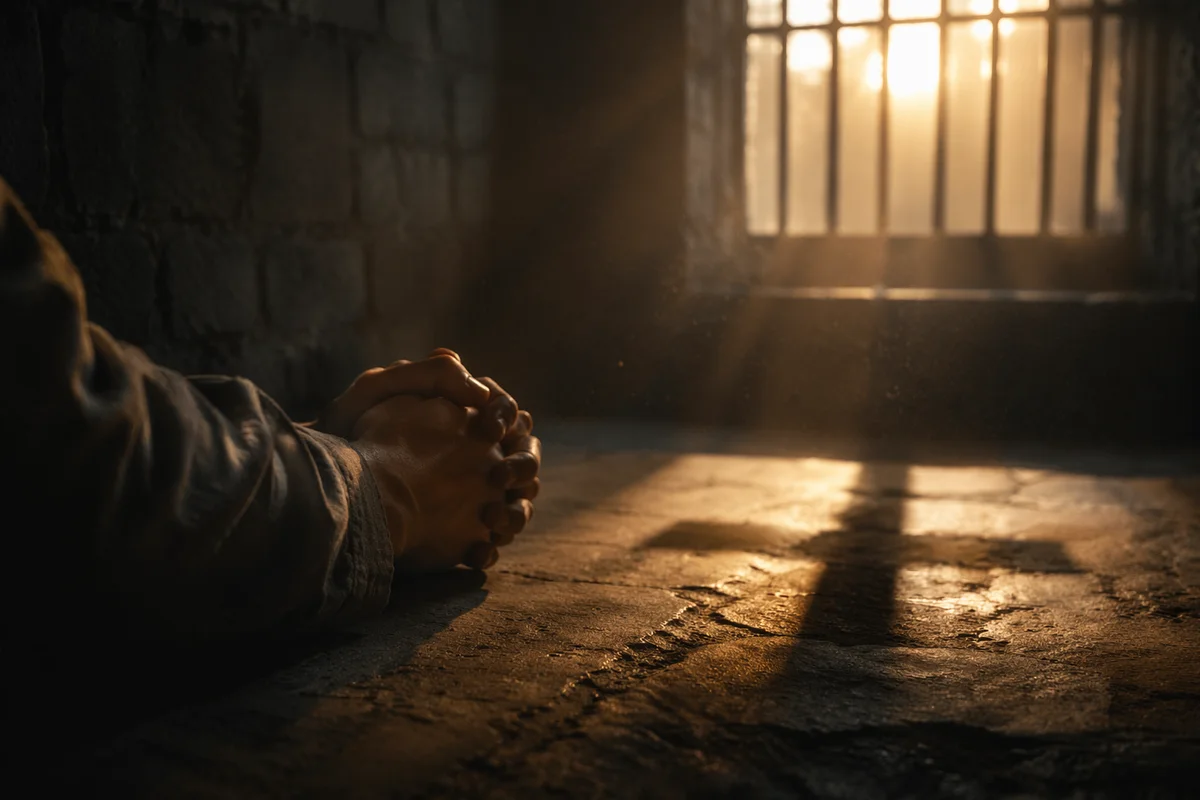 Salvation Light Through Prison Bars