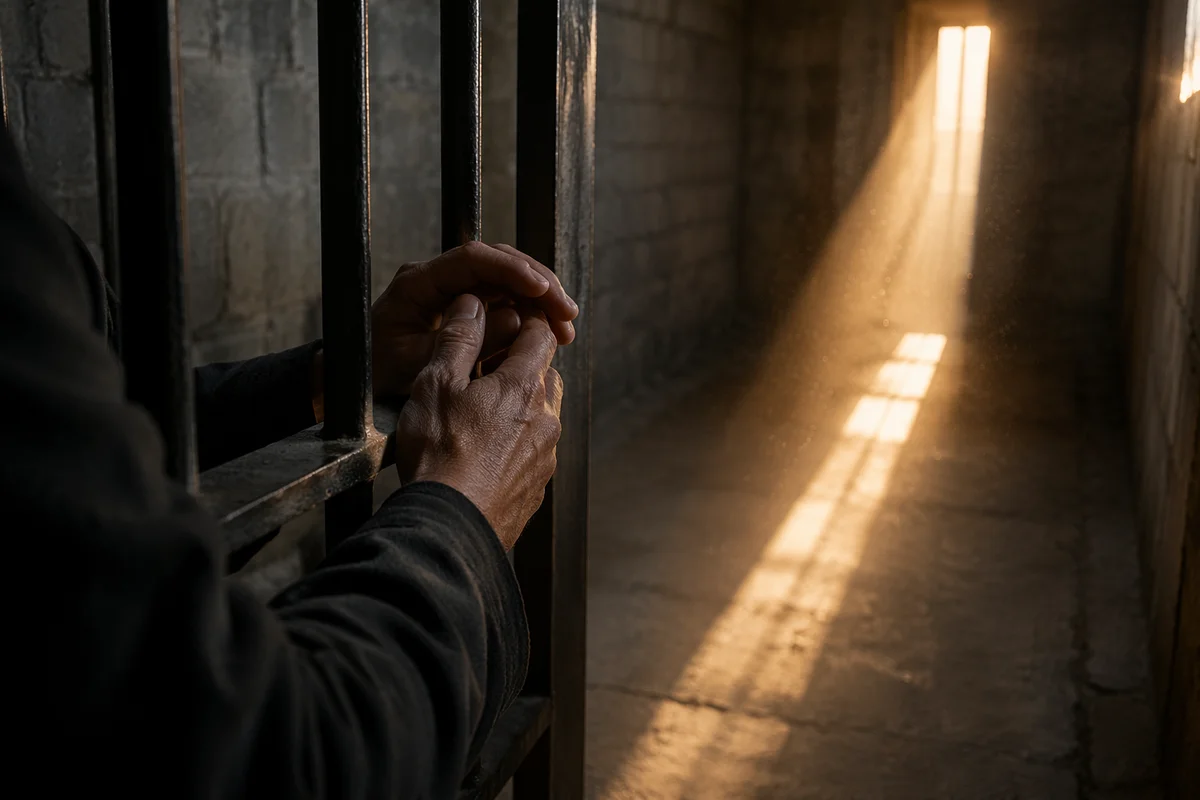 Salvation Light Through Prison Bars