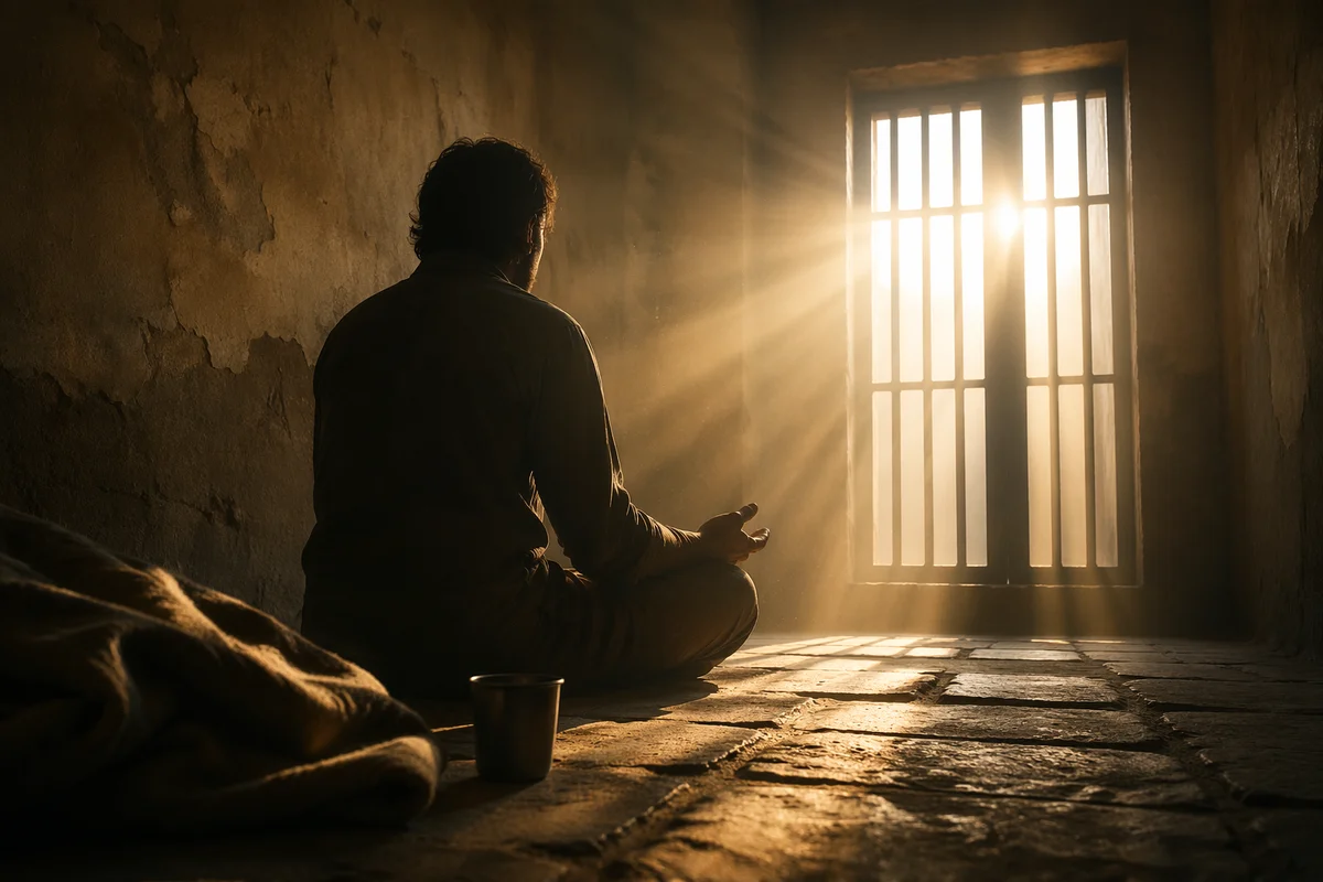 Salvation Light Through Prison Bars