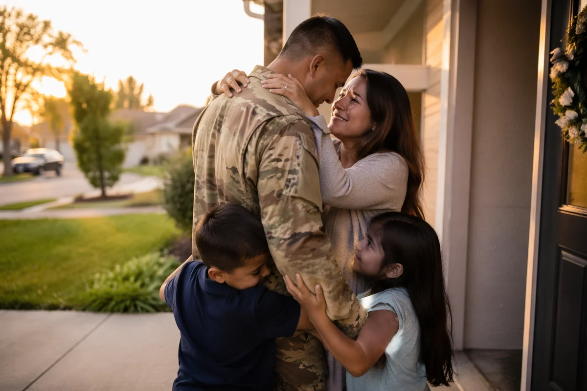 Family Reunion on Suburban Front Porch